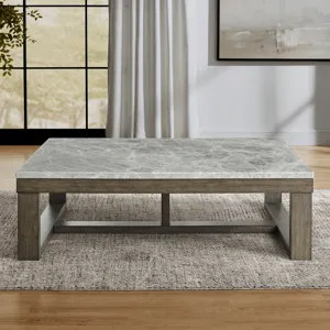 Calla Gray Marble Rectangle Cocktail Table