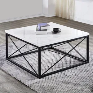 Skyler White Marble Top Coffee Table