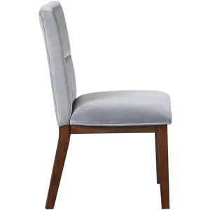 Zen Gray Velvet Side Chair