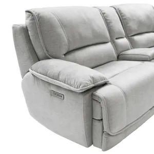 Olsen Silver Power Reclining Loveseat Sectional