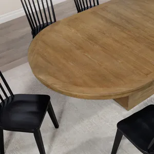Vaughn 60-96″ Driftwood Dining Table Top W/2-18″ Leaves