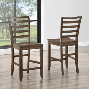 Java Brown 5-Piece Counter Height Dining Table Set with Joanna Chairs