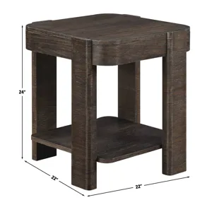 Salina Espresso Square End Table