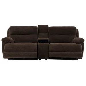 Gatlin Brown Power Reclining Loveseat Sectional