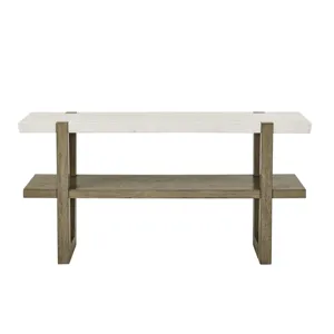 Perth White Marble Top Sofa Table