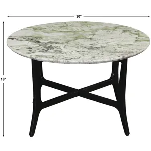 Hoxley Green Onyx Top Round Cocktail Table