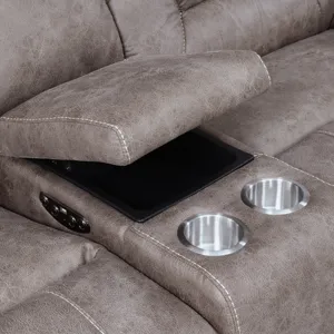 Aria 3-Piece Dual-Power Reclining Sectional, Desert Sand