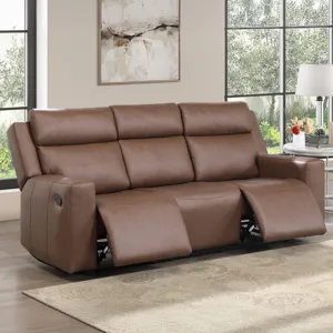 Barron Brown Manual Reclining Sofa