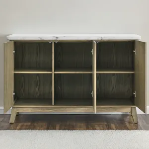 Vida White Marble Top Server