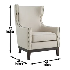 Roswell Linen Accent Chair W/