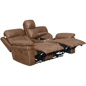 Brock Dual-Power Console Loveseat