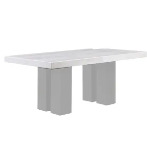Artemis Rectangle White Marble Top