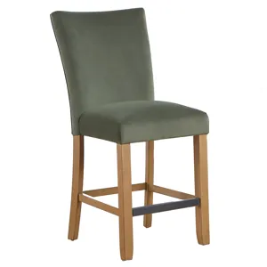Artemis Chive Green Velvet Counter Chair