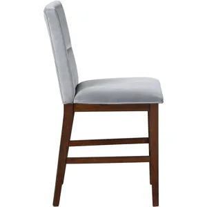 Zen Gray Velvet Counter Chair