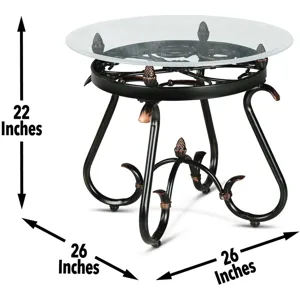 Lola 3 Pack Glass Top Occasional Table Set