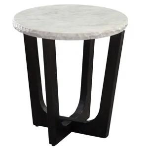 Chrissy White Marble Top End Table