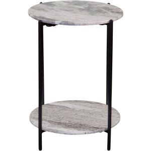 Coleen Sanwar Green Marble Round End Table