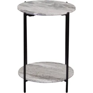 Coleen Sanwar Green Marble Round End Table