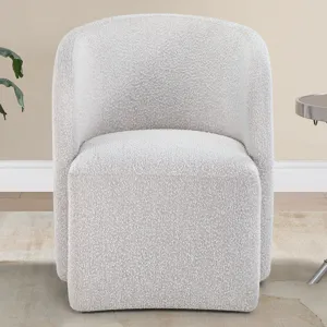 Annie Cotton Barrel Chair W/Casters