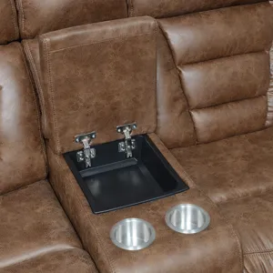 Brock Dual-Power Console Loveseat