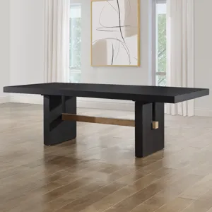 Aubrey 78-96" Dining Table W/18" Leaf, Black