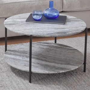 Coleen Green Marble Round Cocktail Table