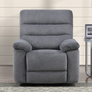 Cozy Gray Manual Recliner