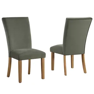 Artemis Chive Green Velvet Side Chair
