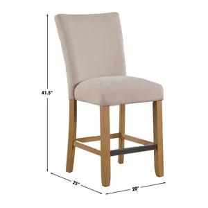 Artemis Beige Chenille Counter Chair