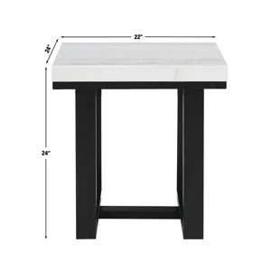 Lucca(Artemis White Marble Top End Tab