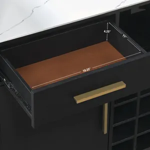 Colvin Black Bar, 68\" X 26\" X 42\"