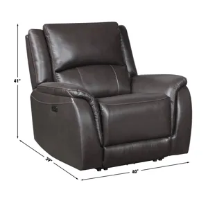 Alexandria Power Recliner Chocolate