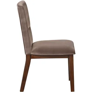 Zen Brown Velvet Side Chair