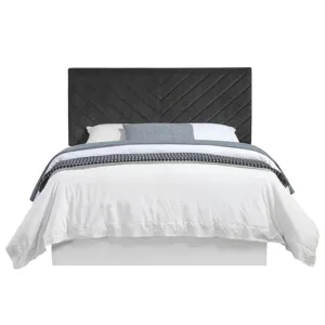 Tara Black Chevron Tufted Queen/Full Hea