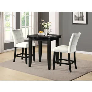 Markina Round Black Marble Table