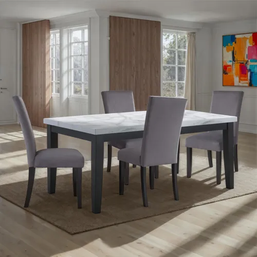 Sterling 5pk Dining Table Set With Napol