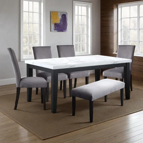 Sterling 6pk Dining Table Set With Napol