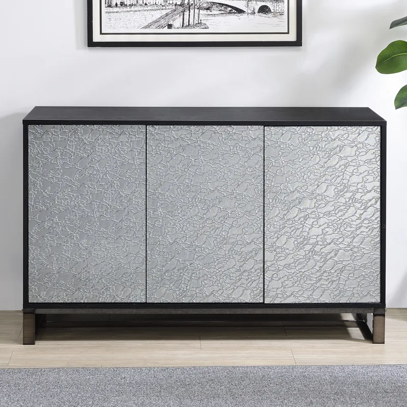 Mazie 3-Door Sideboard W/Pattern Mirror