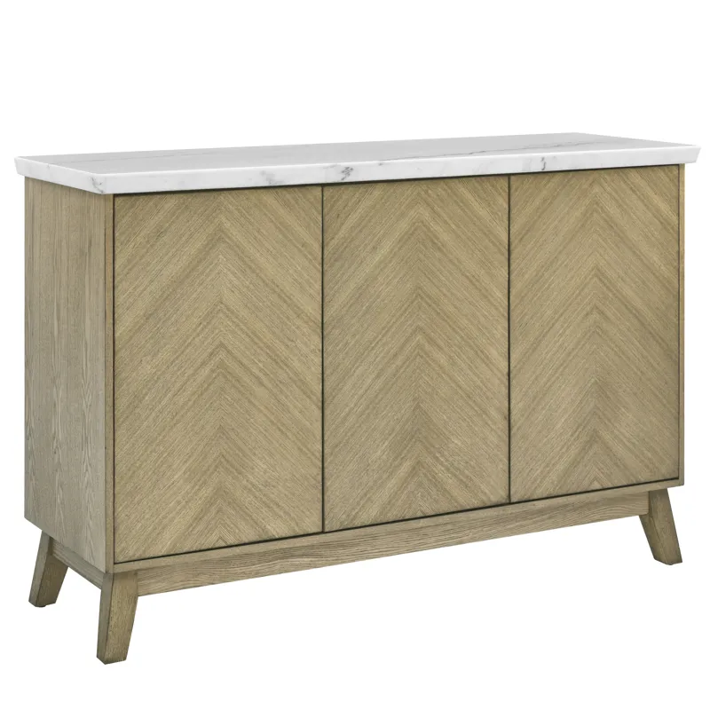 Vida White Marble Top Server