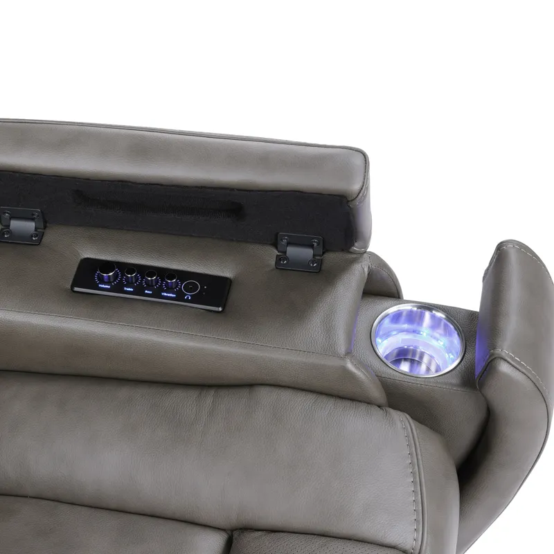 Daniel 3-Piece Triple Power Home Theater Immersive Entertainment Leather Reclining Set