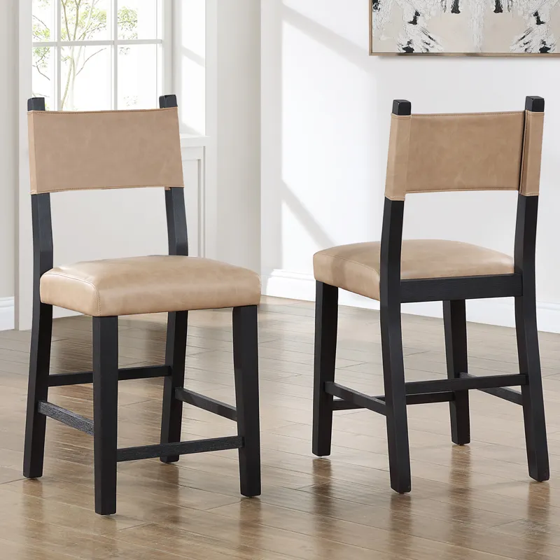 Aubrey 7pc Black Counter Dining Set