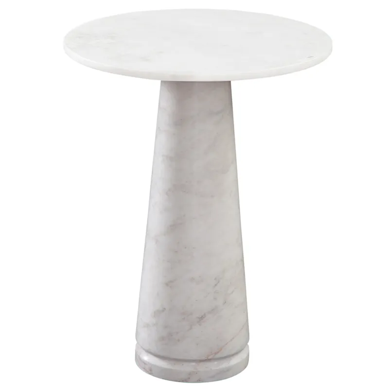 Joni Talita White Marble End Table Base