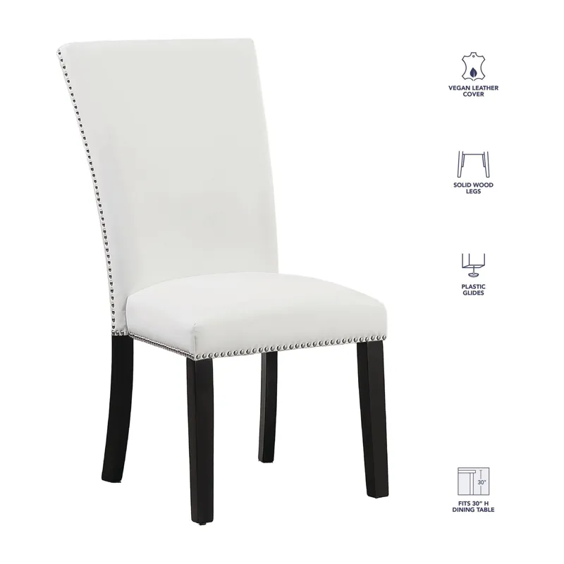 Artemis White Pu Dining Chair