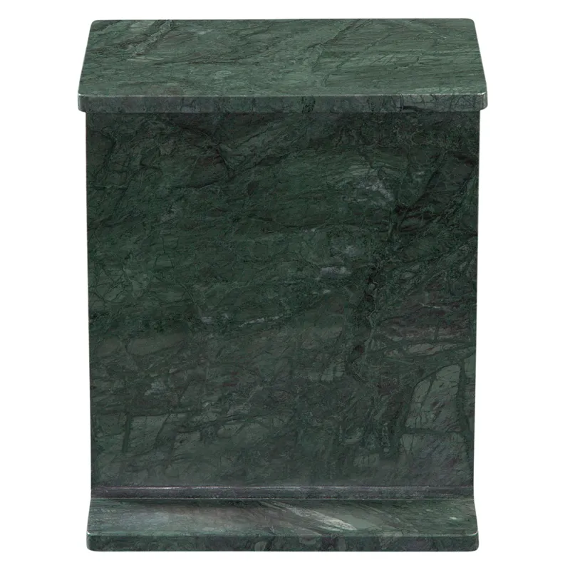 Irma I-Beam Empress Green Marble End Table