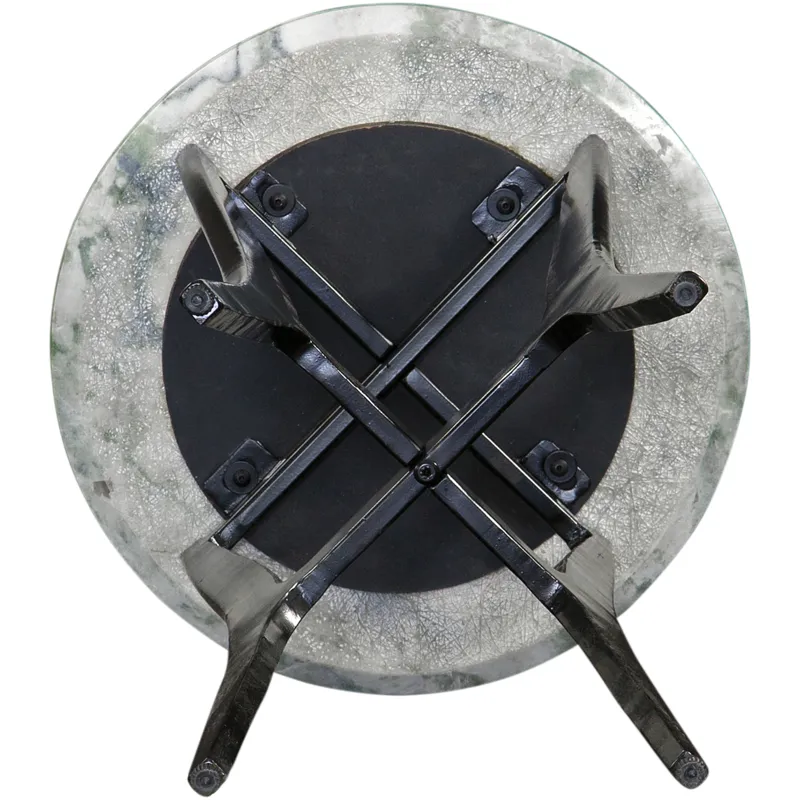 Hoxley Green Onyx Top Round End Table