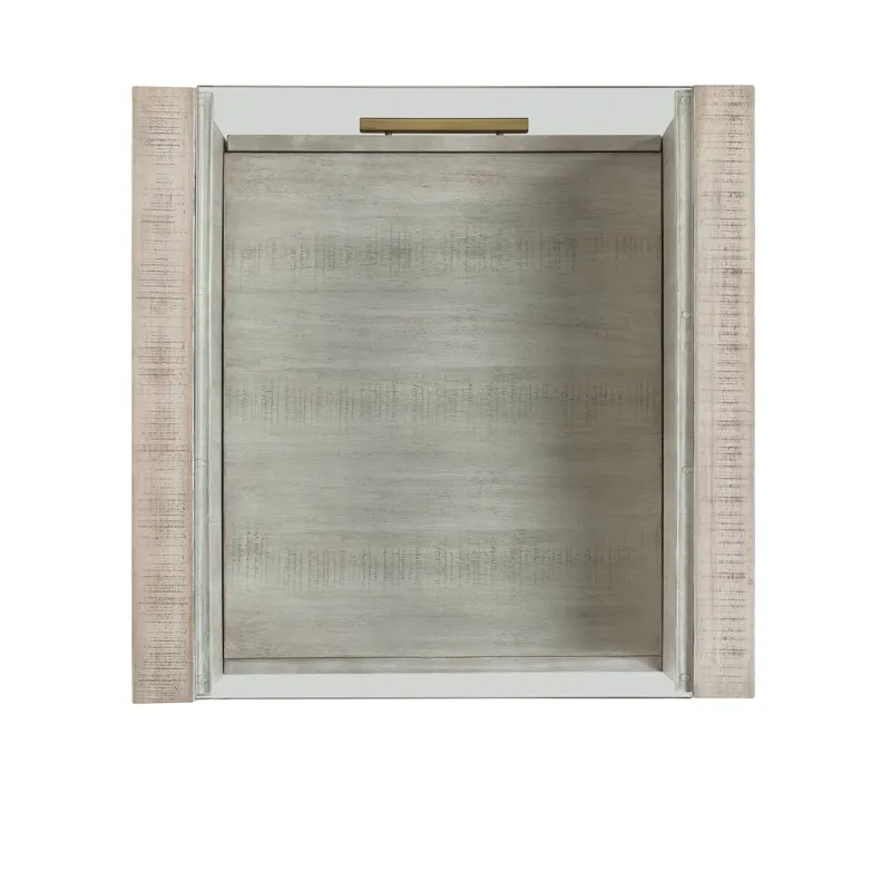 Garland Glass Top End Table, Blonde Finish