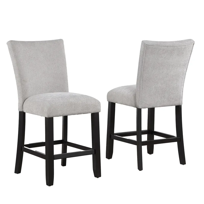 Artemis Gray Chenille Counter Chair