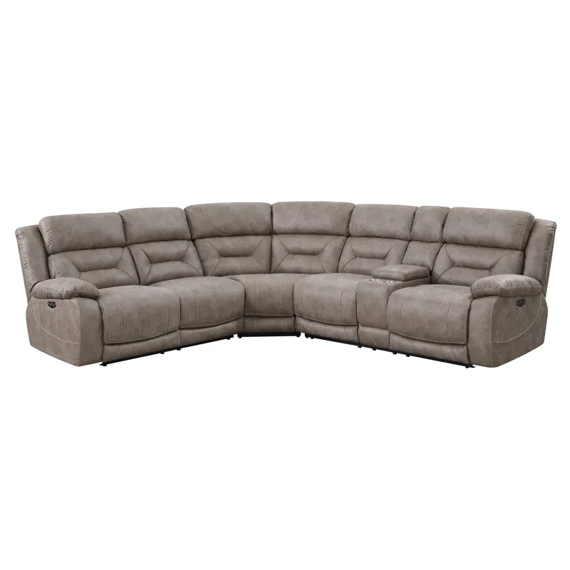 Aria 3-Piece Dual-Power Reclining Sectional, Desert Sand