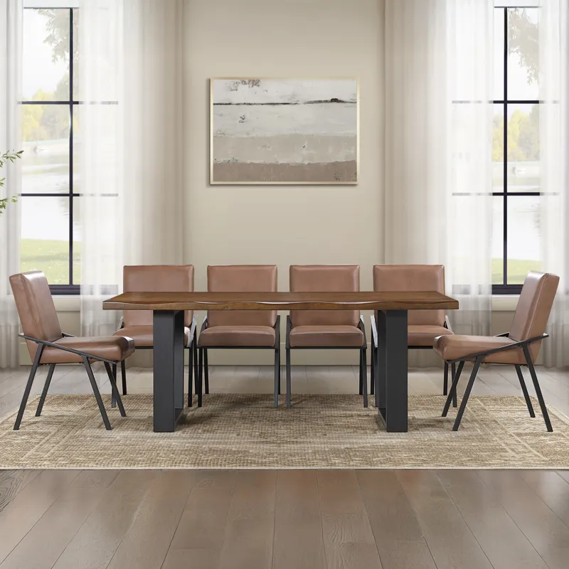 Tucson 7pk Dining Table Set W Side C