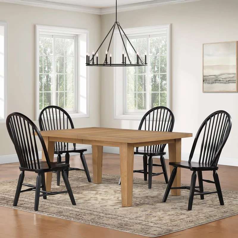Sommerset 5pk Dining Table Set W Black